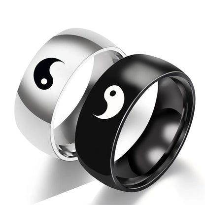 1 Piece Fashion Gossip Stainless Steel Couple Rings