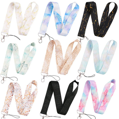 Fashion Marble Texture Mobile Phone Lanyard Work Id Lanyard