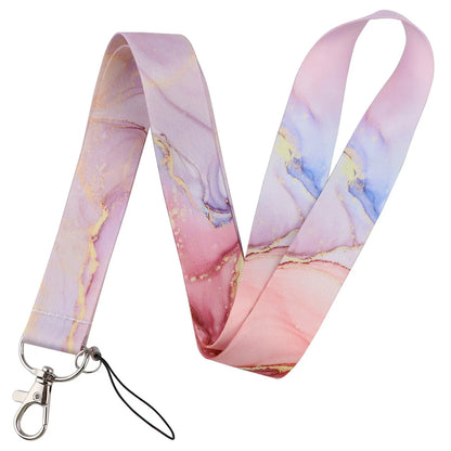 Fashion Marble Texture Mobile Phone Lanyard Work Id Lanyard