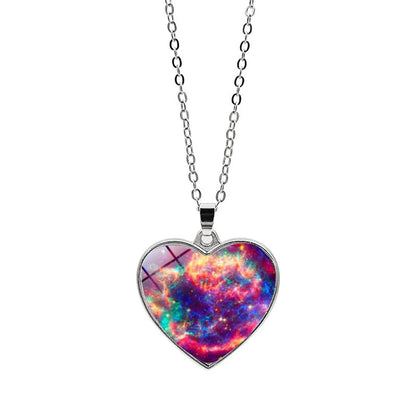 1 Piece Fashion Heart Shape Alloy Glass Plating Unisex Pendant Necklace