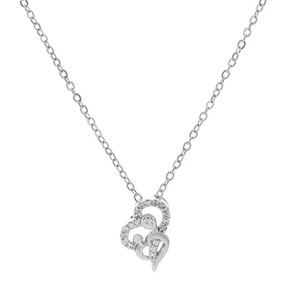 1 Piece Fashion Mama Heart Shape Alloy Plating Inlay Rhinestones 14k Gold Plated Mother'S Day Pendant Necklace