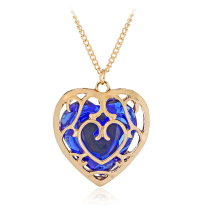 1 Piece Fashion Heart Shape Alloy Plating Rhinestones Women's Pendant Necklace