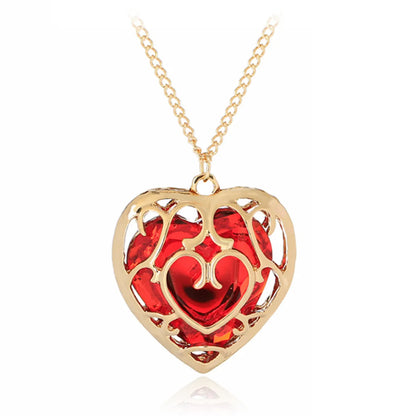 1 Piece Fashion Heart Shape Alloy Plating Rhinestones Women's Pendant Necklace