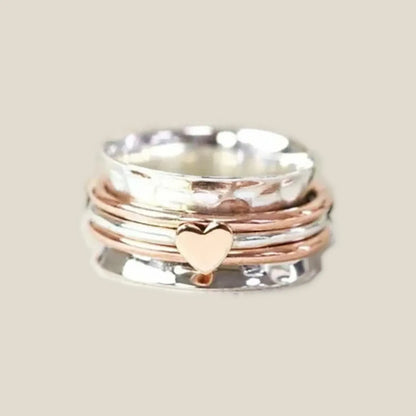 1 Piece Fashion Heart Shape Alloy Plating Unisex Rings