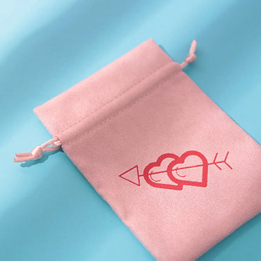 1 Piece Fashion Heart Shape Cloth Drawstring Jewelry Packaging Bags