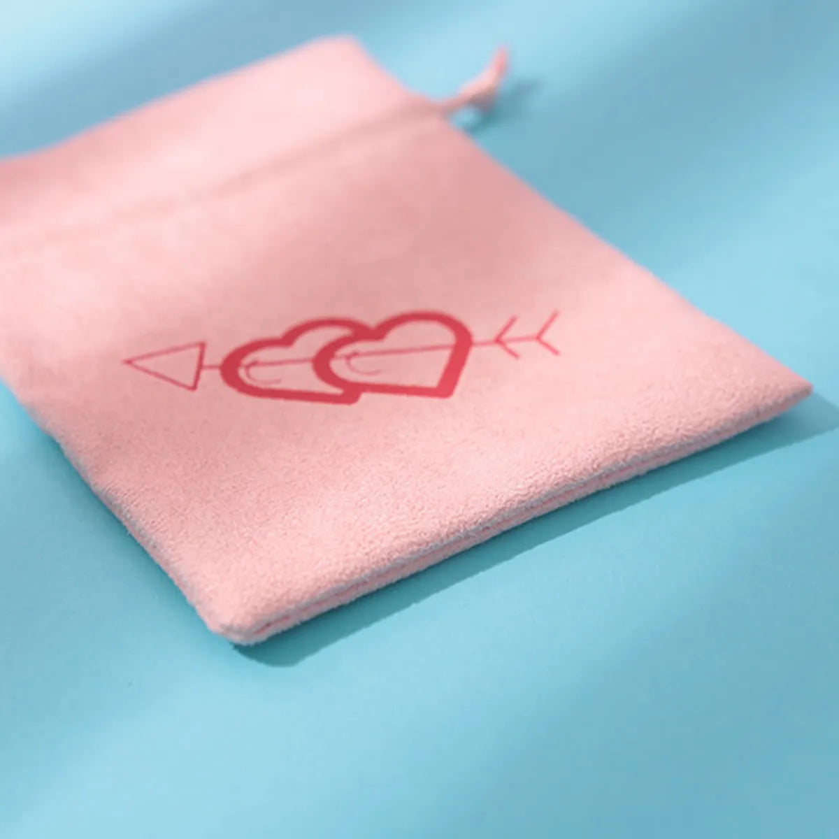 1 Piece Fashion Heart Shape Cloth Drawstring Jewelry Packaging Bags