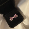 1 Piece Fashion Heart Shape Copper Bowknot Inlay Artificial Diamond Women'S Rings