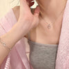 1 Piece Fashion Heart Shape Flower Butterfly Alloy Inlay Zircon Women'S Pendant Necklace