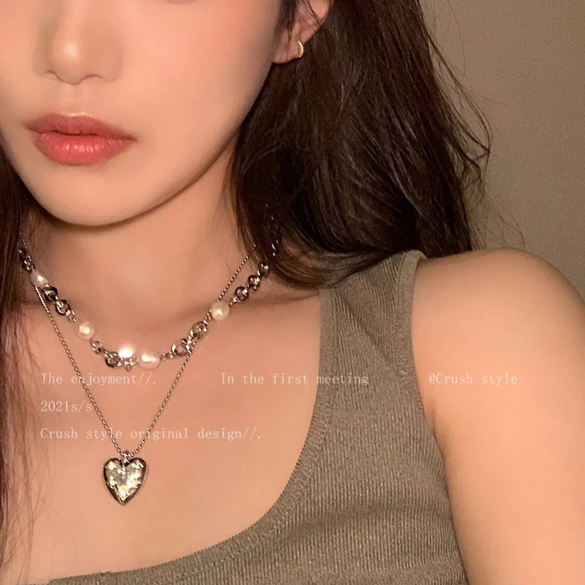 1 Piece Fashion Heart Shape Flower Butterfly Alloy Inlay Zircon Women'S Pendant Necklace