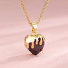 Stainless Steel Brass Fashion Plating Inlay Heart Shape Zircon Pendant Necklace