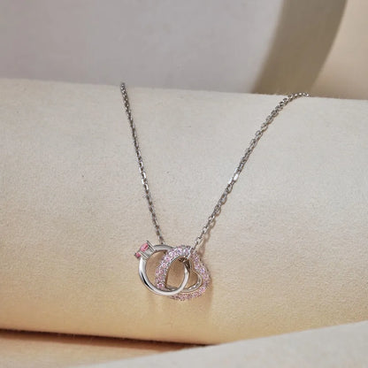 1 Piece Fashion Heart Shape Sterling Silver Plating Inlay Zircon Pendant Necklace