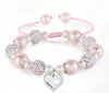 1 Piece Fashion Heart Shape Titanium Steel Plating Inlay Artificial Gemstones Women'S Bracelets