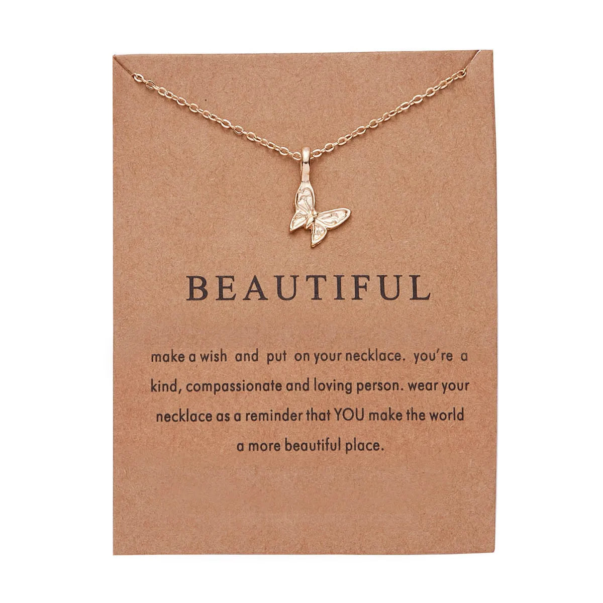 1 Piece Fashion Leaf Sun Butterfly Alloy Plating Women'S Pendant Necklace