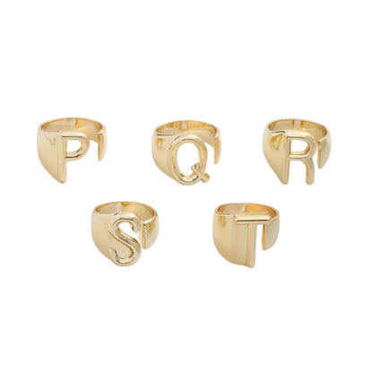 1 Piece Fashion Letter Copper Plating Hollow Out Rings