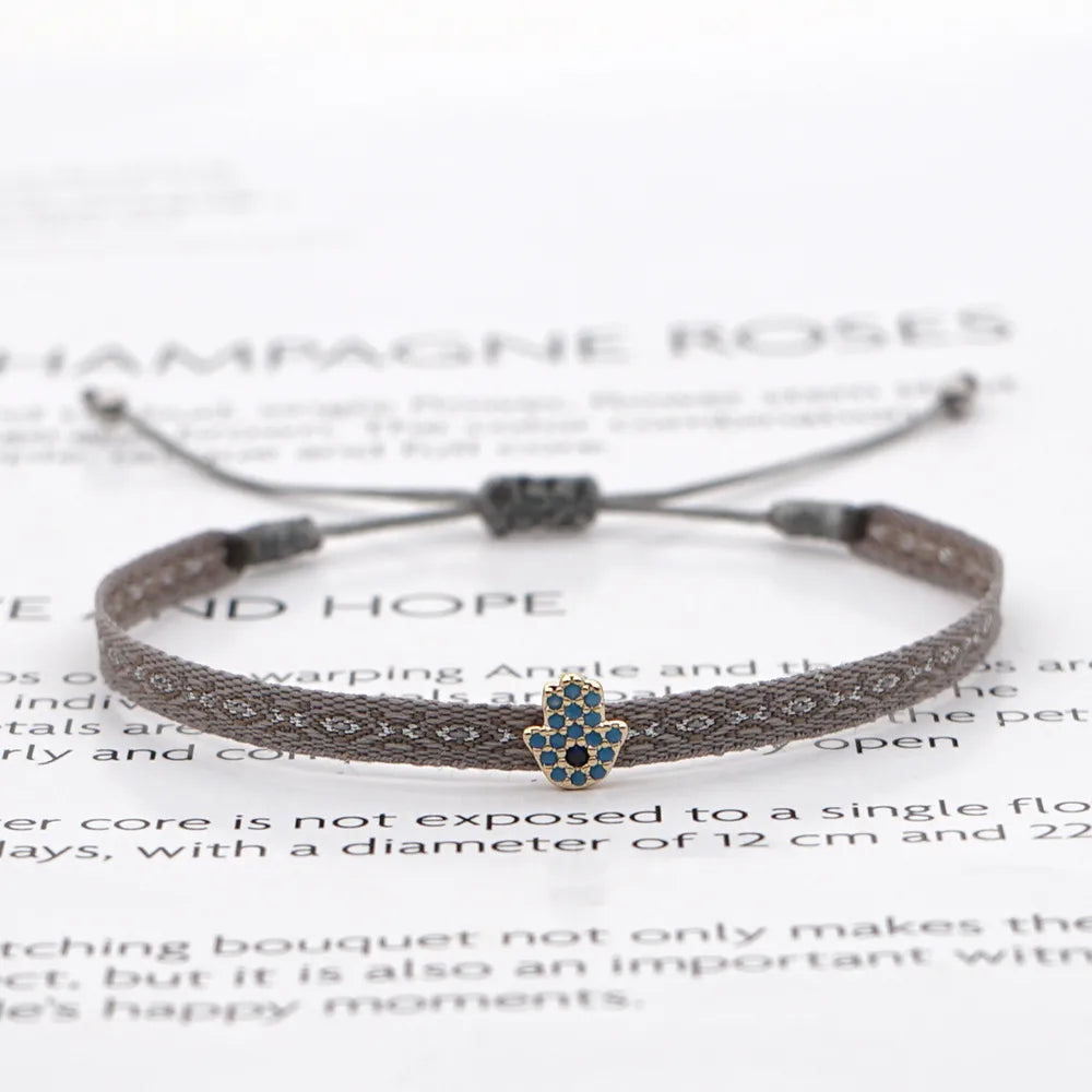 1 Piece Fashion Letter Devil'S Eye Copper Knitting Inlay Zircon Bracelets