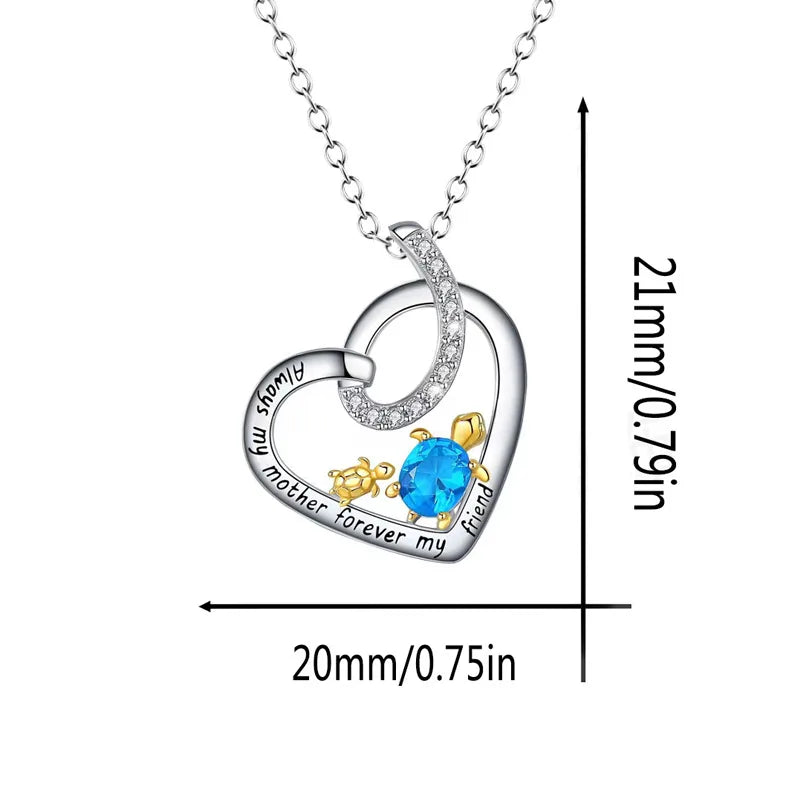 1 Piece Fashion Mama Letter Heart Shape Alloy Plating Rhinestones Mother'S Day Women'S Pendant Necklace