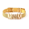 1 Piece Fashion Letter Heart Shape Alloy Titanium Steel Inlay Zircon Mother'S Day Couple Bracelets