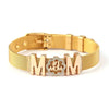 1 Piece Fashion Letter Heart Shape Alloy Titanium Steel Inlay Zircon Mother'S Day Couple Bracelets