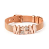 1 Piece Fashion Letter Heart Shape Alloy Titanium Steel Inlay Zircon Mother'S Day Couple Bracelets