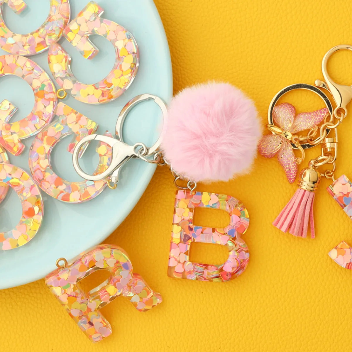 1 Piece Fashion Letter Resin Epoxy Women'S Keychain