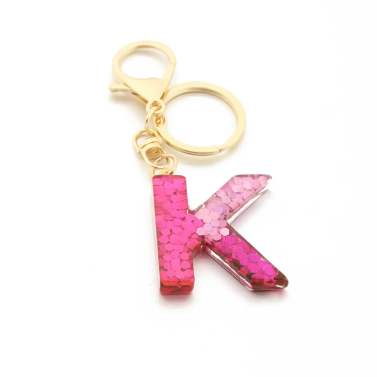 1 Piece Fashion Letter Resin Metal Sequins Women'S Keychain