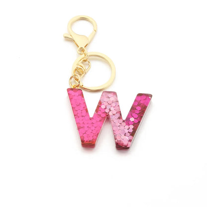 1 Piece Fashion Letter Resin Metal Sequins Women'S Keychain