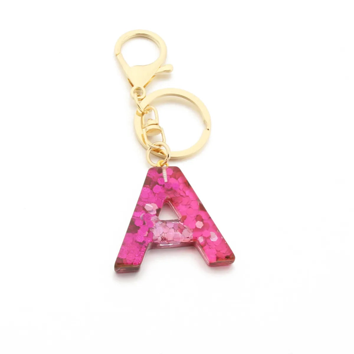 1 Piece Fashion Letter Resin Metal Sequins Women'S Keychain