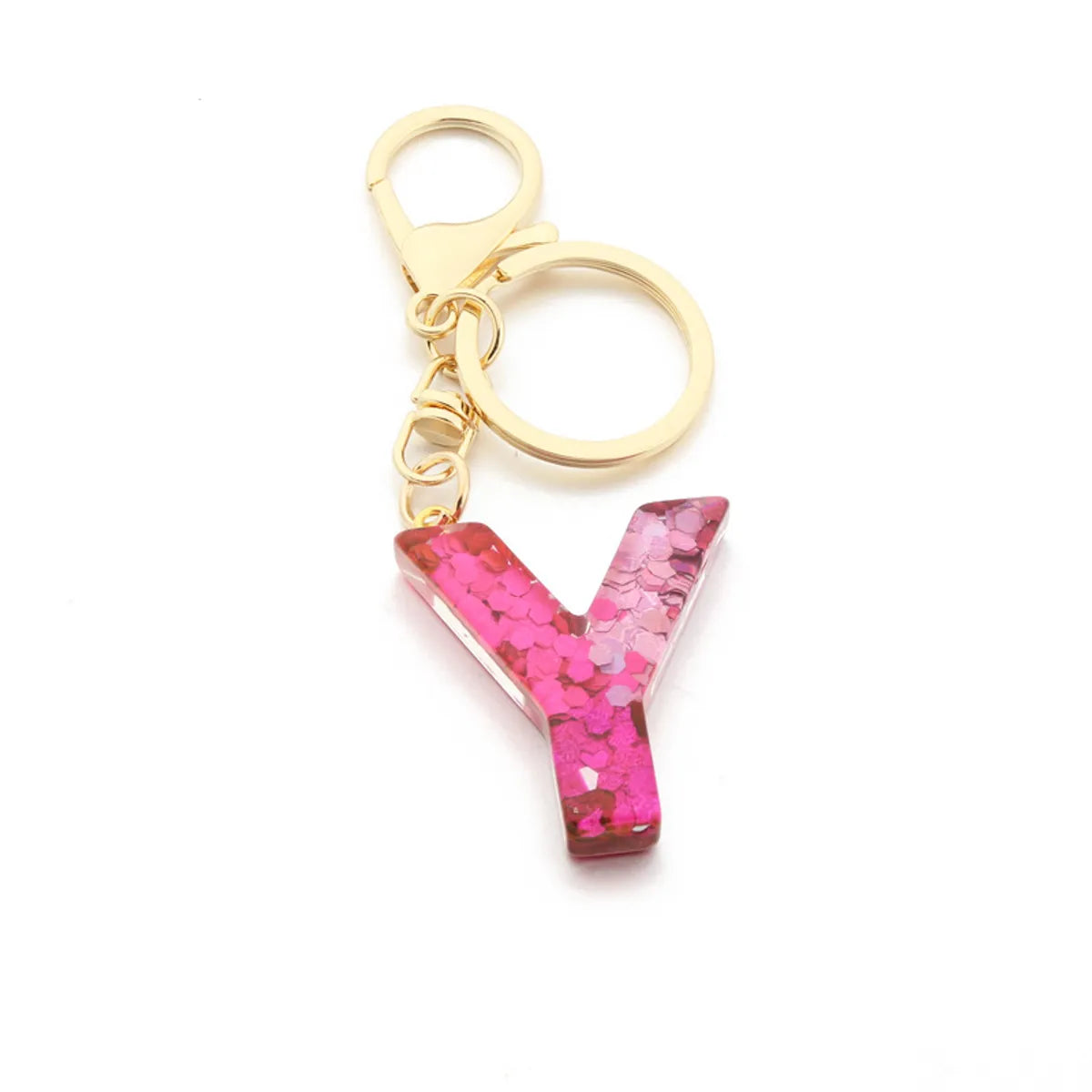 1 Piece Fashion Letter Resin Metal Sequins Women'S Keychain