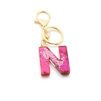 1 Piece Fashion Letter Resin Metal Sequins Women'S Keychain