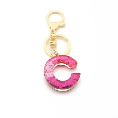 1 Piece Fashion Letter Resin Metal Sequins Women'S Keychain