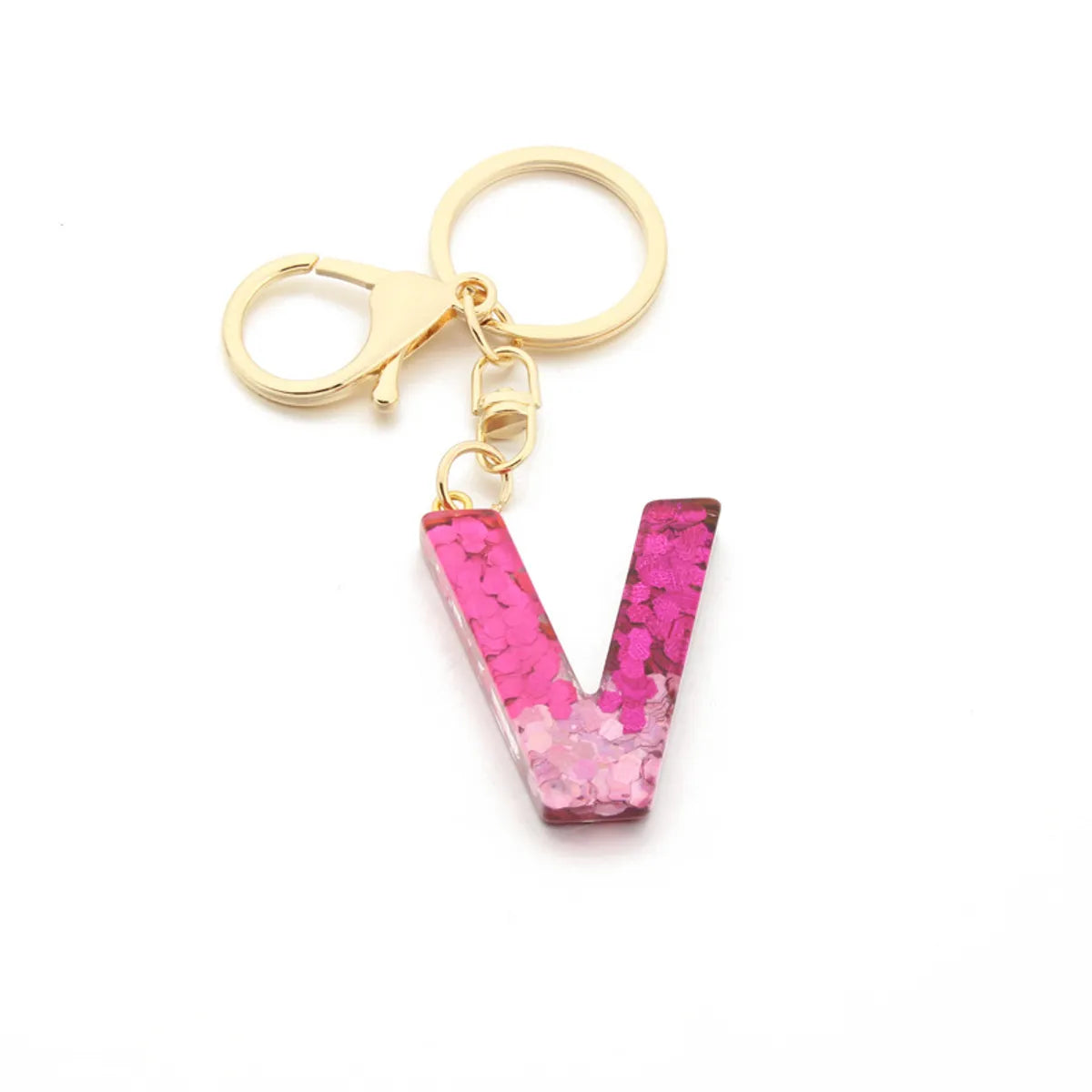 1 Piece Fashion Letter Resin Metal Sequins Women'S Keychain