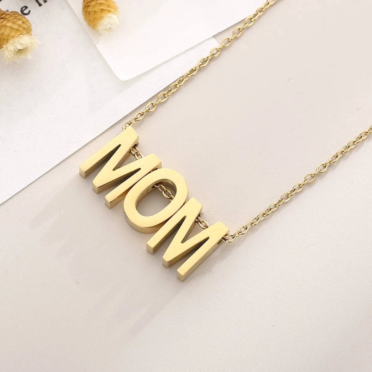 1 Piece Fashion Letter Titanium Steel Plating Pendant Necklace