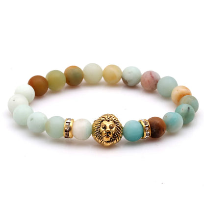 Fashion Lion Natural Stone Beaded Bracelets