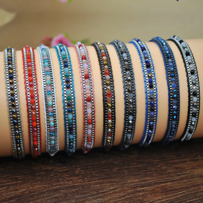 Fashion Round Artificial Crystal Rope Wholesale Bracelets