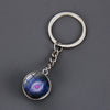 1 Piece Fashion Round Earth Galaxy Artificial Crystal Alloy Unisex Bag Pendant Keychain