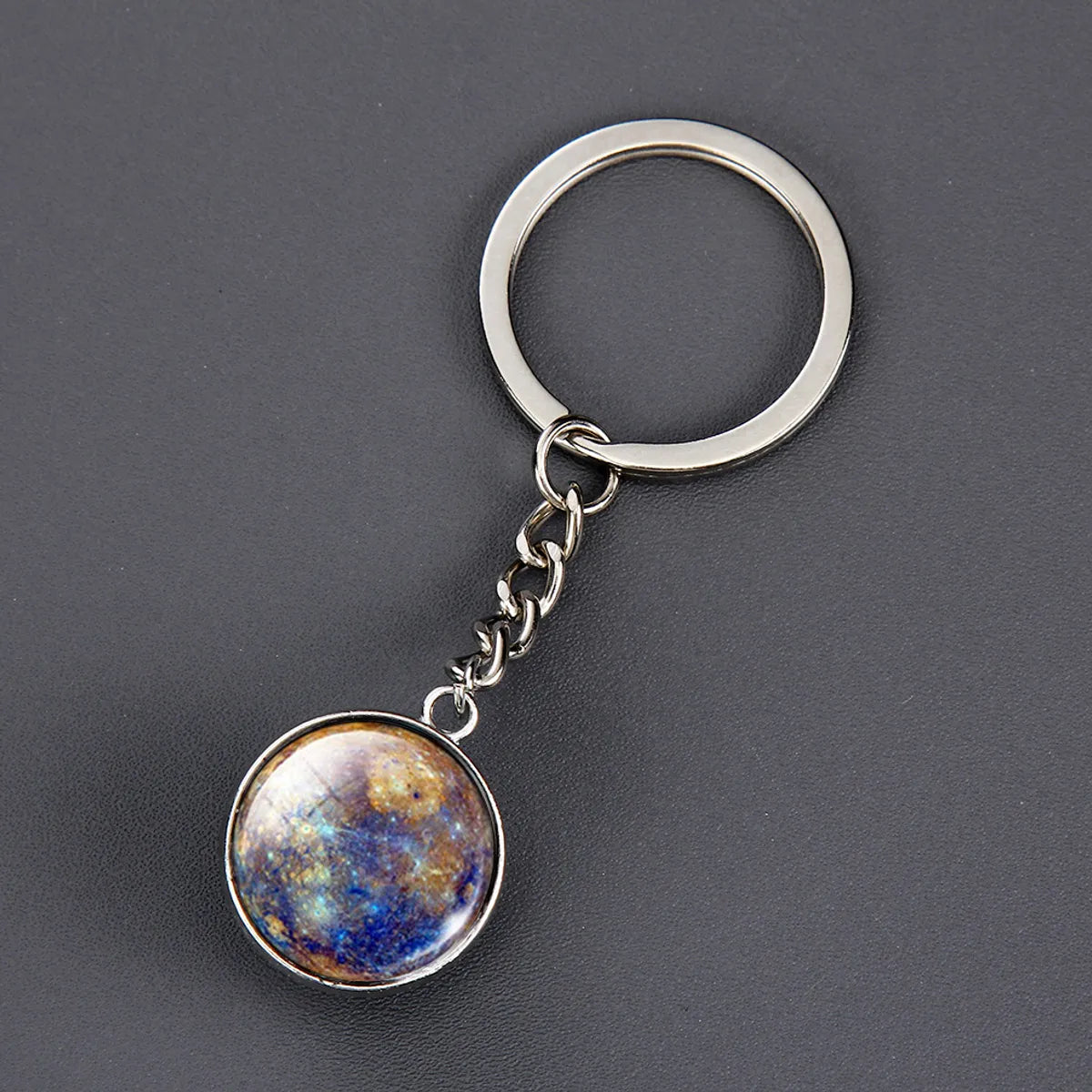 1 Piece Fashion Round Earth Galaxy Artificial Crystal Alloy Unisex Bag Pendant Keychain