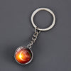 1 Piece Fashion Round Earth Galaxy Artificial Crystal Alloy Unisex Bag Pendant Keychain