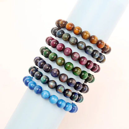 1 Piece Fashion Round Resin Knitting Men's Bracelets