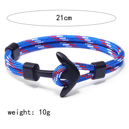 Fashion Rudder Anchor Alloy Polyester Patchwork Alloy Unisex Bracelets