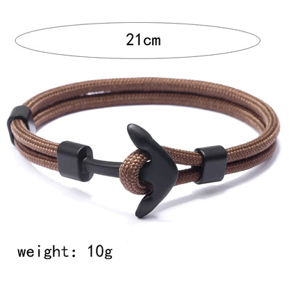 Fashion Rudder Anchor Alloy Polyester Patchwork Alloy Unisex Bracelets