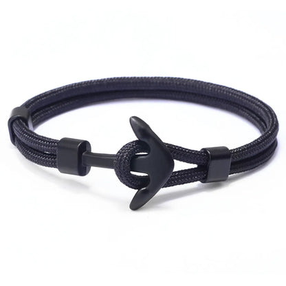 Fashion Rudder Anchor Alloy Polyester Patchwork Alloy Unisex Bracelets