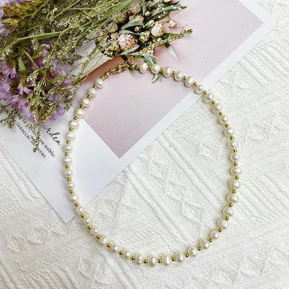 1 Piece Fashion Smile Face Freshwater Pearl Copper Beaded Necklace