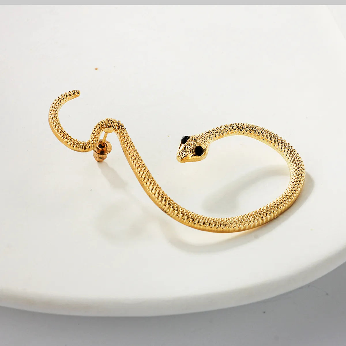 1 Piece Fashion Snake Alloy Stoving Varnish Zircon Women's Ear Hook