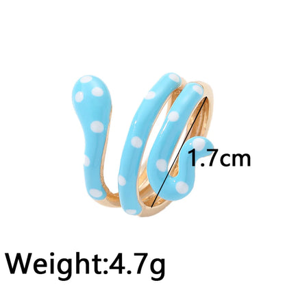 1 Piece Fashion Snake Copper Enamel Women's Open Ring