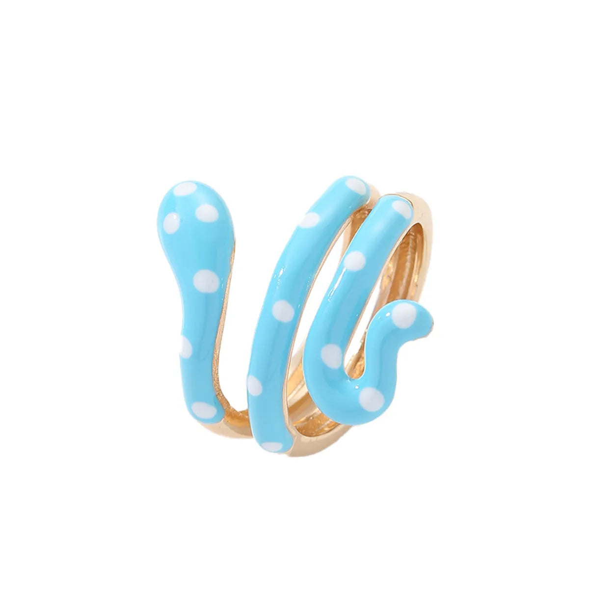 1 Piece Fashion Snake Copper Enamel Women's Open Ring