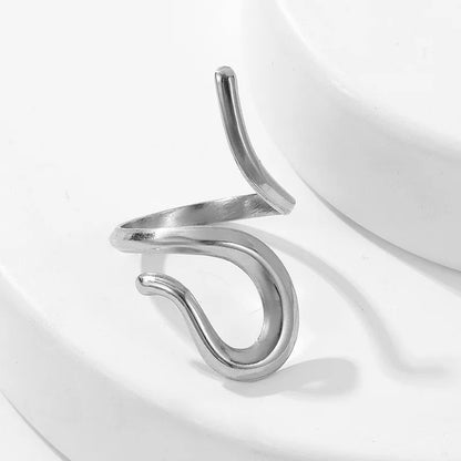 Fashion Snake Stainless Steel Plating Open Ring