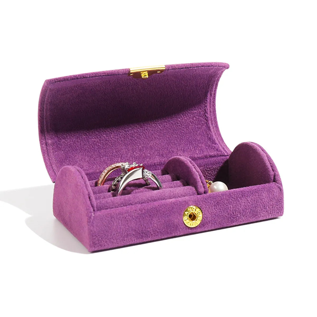 1 Piece Fashion Solid Color Claimond Veins Jewelry Boxes