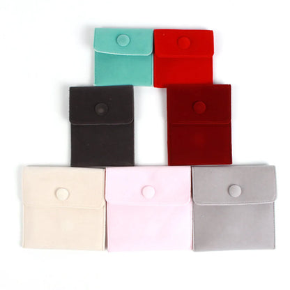 Fashion Solid Color Cloth Buckle Jewelry Packaging Bags