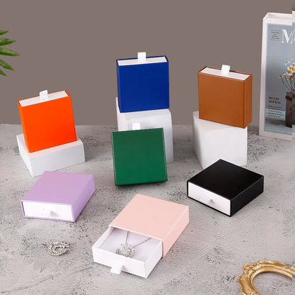 Fashion Solid Color Paper Jewelry Boxes