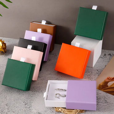 Fashion Solid Color Paper Jewelry Boxes